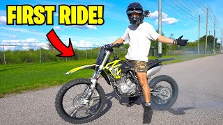 FIRST RIDE ON NEW THUMPSTAR 250 DIRT BIKE [upl. by Aita]