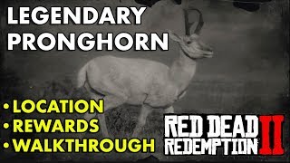 Red Dead Redemption 2  Legendary Pronghorn Location Rewards Walkthrough [upl. by Aiek]