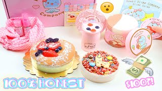 100 HONEST KAWAII SLIME COMPANY REVIEW JAPANESE CHEESECAKE ICE CREAM MORE 100 [upl. by Celle]