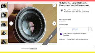 Carl Zeiss Zebra Pancolar Repair  glass clean amp aperture blade clean [upl. by Ainezey]