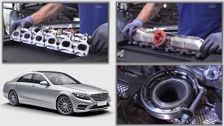 Come smontare e montare il collettore dei gas di scarico della MercedesBenz Classe S W222 [upl. by Eveivaneg]