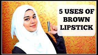 5 Ways To Use Brown Lipstick  Ramsha Sultan [upl. by Teraj]