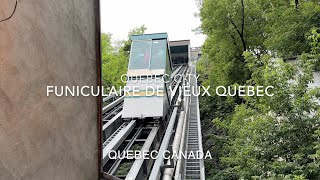 Funiculaire de Vieux Quebec  Old Quebec City Funicular [upl. by Annirac]