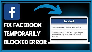 How To Fix Facebook Temporarily Blocked Error  Easy Guide [upl. by Godric714]