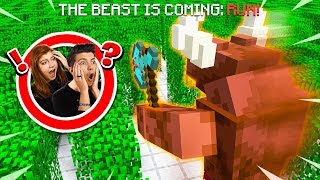 ESCAPE THE EVIL BEAST WITH PRESTONPLAYZ IN MINECRAFT [upl. by Andee265]