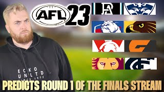 AFL 23 PREDICTS THE AFL FINALS WEEK 1 [upl. by Yltnerb]