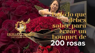 200 rosas y papel coreano  Lo que necesitas saber para crear un ramo [upl. by Donaugh]