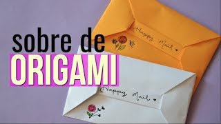 SOBRE ORIGAMI SOBRE DE PAPEL FÁCIL PARA CARTAS [upl. by Zysk920]