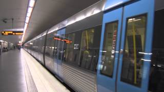 Stockholm Tunnelbana T13 Ropsten  Norsborg at Hornstull 15052014 [upl. by Yesiad]