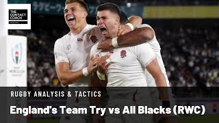 Rugby Englands Team Try vs All Blacks RWC [upl. by Yemarej130]