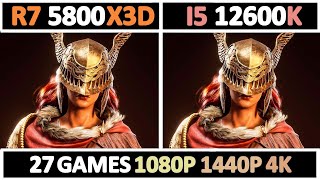 Intel I5 12600K vs Ryzen 7 5800X3D  Tested 27 Games [upl. by Northrup]