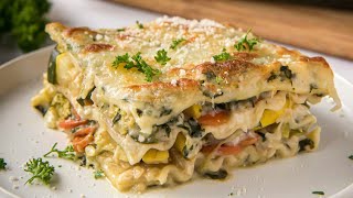 Easy Vegetable Lasagna Recipe [upl. by Nicolais]