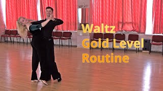 Waltz Gold Level Choreography  Fallaway Reverse Slip Pivot Double Reverse Spin [upl. by Koffler]