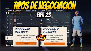 🔥FIFA 23 Tipos de NEGOCIACION en MODO CARRERA 🚀 Negociación Libre y Estricta 🚀 [upl. by Carlynn517]