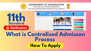 11th Centralised Admission 2024 Process  StepbyStep Registration Process  Part 1 form filling [upl. by Georgeanne]