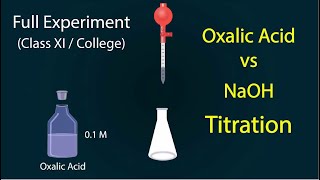 Titration of Oxalic Acid vs NaOH  oxalic acid vs NaOH titration calculation  Class XI practical [upl. by Lecrad]