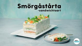 Smörgåstårta Zweedse sandwichtaart – recept – Allerhande [upl. by Akienaj]