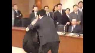 South Korean Parliament Brawl  Judo Fighter FLAWLESS TOMOE NAGE [upl. by Ayel]