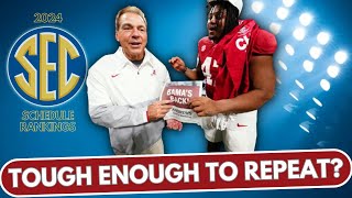 SEC 2024 Schedule Rankings  Bama Defense of League Title Wont Come Easy [upl. by Daniele]