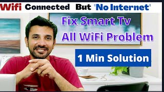 WiFi connected but no internet Android TV  Smart TV WiFi Problem  Smart TV Tricks 2023 [upl. by Elleunamme]