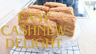 Delicious Cashew Napoleon Cake Recipe  Easy Dessert to Try [upl. by Atinreb]