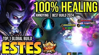 ESTES BEST BUILD 2024  BUILD TOP 1 GLOBAL ESTES GAMEPLAY  MOBILE LEGENDS✓ [upl. by Ecirtnas2]