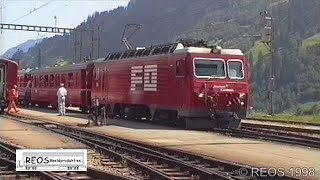 199808 SDw The OLD DisentisMustér with RhB and FO  SUPER classic shunting action  Old Glacier [upl. by Joseito]