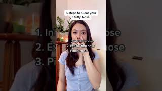 Stuffy Nose Hack  How to Clear Your Stuffy Nose Fast in 5 Easy Steps  breathewithbel shorts [upl. by Llezom]