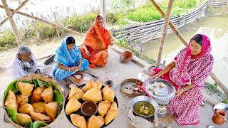 অনেকদিন পর নিজের হাতে গরম গরম খাস্তা সিঙ্গারা বানিয়ে বাড়ির সবাইকে খাওয়ালাম  singara recipe [upl. by Betteann306]