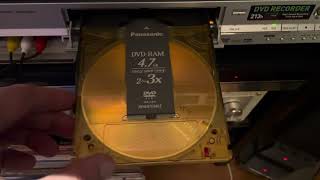 Panasonic DVDRAM cartridge loading [upl. by Adnilav]