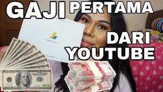 GAJI PERTAMA YOUTUBE 2019 CARA MENDAPATKAN UANG DARI YOUTUBE [upl. by Alvy]