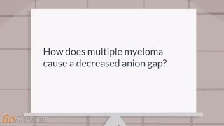 How can multiple myeloma cause decreased anion gap [upl. by Ahsimot]