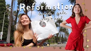 i went to a REFORMATION SAMPLE SALE vlog  haul [upl. by Hanala]