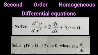 Second Order Homogeneous Differential equations in Telugu  diploma  engineering mathematics 2 [upl. by Mukund86]