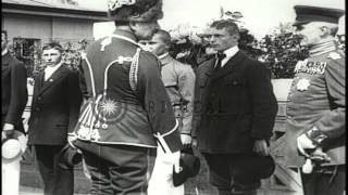 Kaiser Wilhelm II dedicates Germanys new Olympic Stadium on the 25th AnniversaryHD Stock Footage [upl. by Tirb]