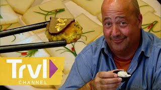 Elegant 34COURSE Feast in China  Bizarre Foods with Andrew Zimmern  Travel Channel [upl. by Ahseenyt]