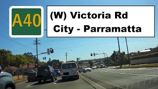 【Sydney drive】 A route 40West1 City  Parramatta via west Ryde [upl. by Studner563]