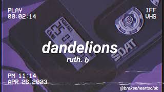 dandelions slowed  reverb  ruth b [upl. by Llarret]