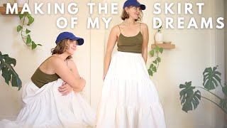 tiered maxi skirt tutorial  thrift haul [upl. by Line]