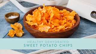 How to make Healthy Crispy SWEET POTATO CHIPS in a dehydrator [upl. by Novihs12]