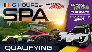 LIVE 6 Hours of Spa Qualifying  Le Mans Virtual Series 2022 [upl. by Itsim]