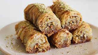 Easy Rolled Baklava Recipe [upl. by Acinomaj603]