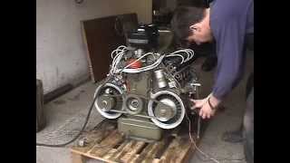 vzduchem chlazený Motor TATRA 603 V8 aircooled engine první start [upl. by Nylloc698]