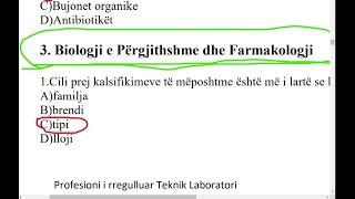 Biologji e Përgjithshme dhe Farmakologji 139 QUIZ  Pjesa e 1 [upl. by Yanehs238]