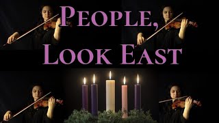 People Look East  Advent Hymn Violin [upl. by Nilyahs]