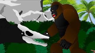 Skull Island  King Kong VS Godzilla 1998  Skull crawler  PANDY Animation 3 [upl. by Corene]