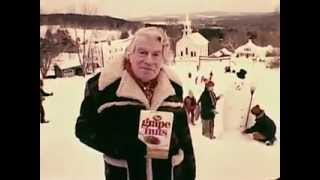 VINTAGE EUELL GIBBONS POST GRAPE NUTS COMMERCIAL  VISITING NEW ENGLAND [upl. by Kcolttam]