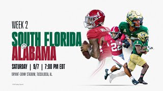 CFB Week 2 USF  Alabama  Tennessee  NC State Watch Party Live [upl. by Iden587]