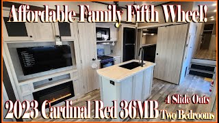 Mid Bunk Loft 2023 Cardinal Red 36MB Fifth Wheel by Forestriver at Couchs RV Nation 5th Wheel Review [upl. by Corley165]