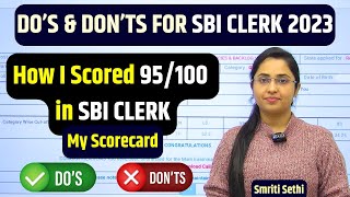 My SBI Clerk Scorecard  Mistakes to avoid for SBI Clerk 2023  Smriti Sethi  Studyniti [upl. by Remo435]